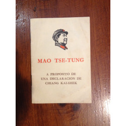 Mao Tsé-Tung - A proposito de una declaracion de Chiang Kai-Shek