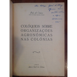 Colóquios sôbre organizações agronómicas nas colónias