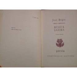 José Régio - Música ligeira [1.ª ed.]