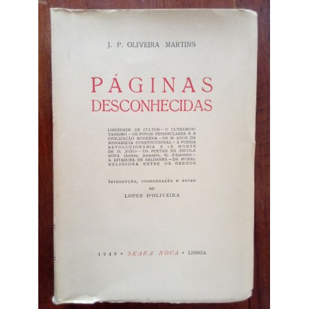 J. P. Oliveira Martins - Páginas desconhecidas