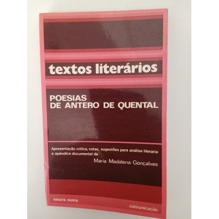 Poesias de Antero de Quental - Maria Madalena Gonçalves