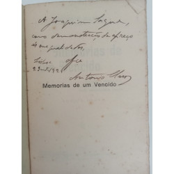 Memórias de um vencido - António Claro [autografado]