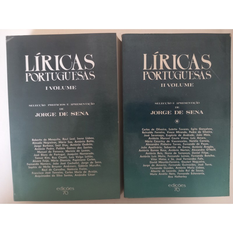 Líricas Portuguesas (2 vols.) - Jorge de Sena