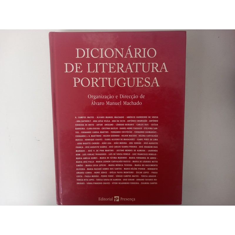 Dicionário de Literatura Portuguesa - Álvaro Manuel Machado (org.)
