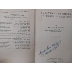 Analytical geometry of three dimensions - William H. McCrea