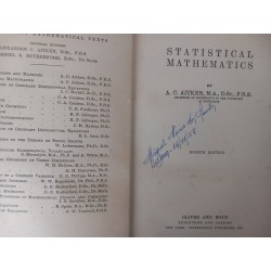 Statistical mathematics - A. C. Aitken