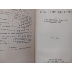 Theory of Equations - H. W. Turnbull