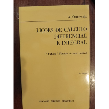 A. Ostrowski - Lições de cálculo diferencial e integral I vol.