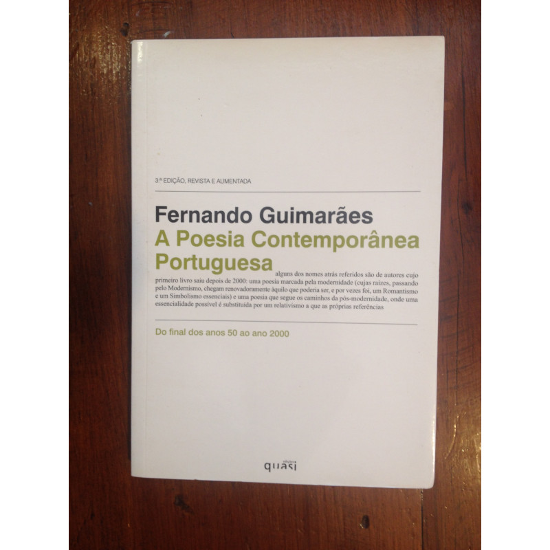 Fernando Guimarães - A poesia contemporânea portuguesa